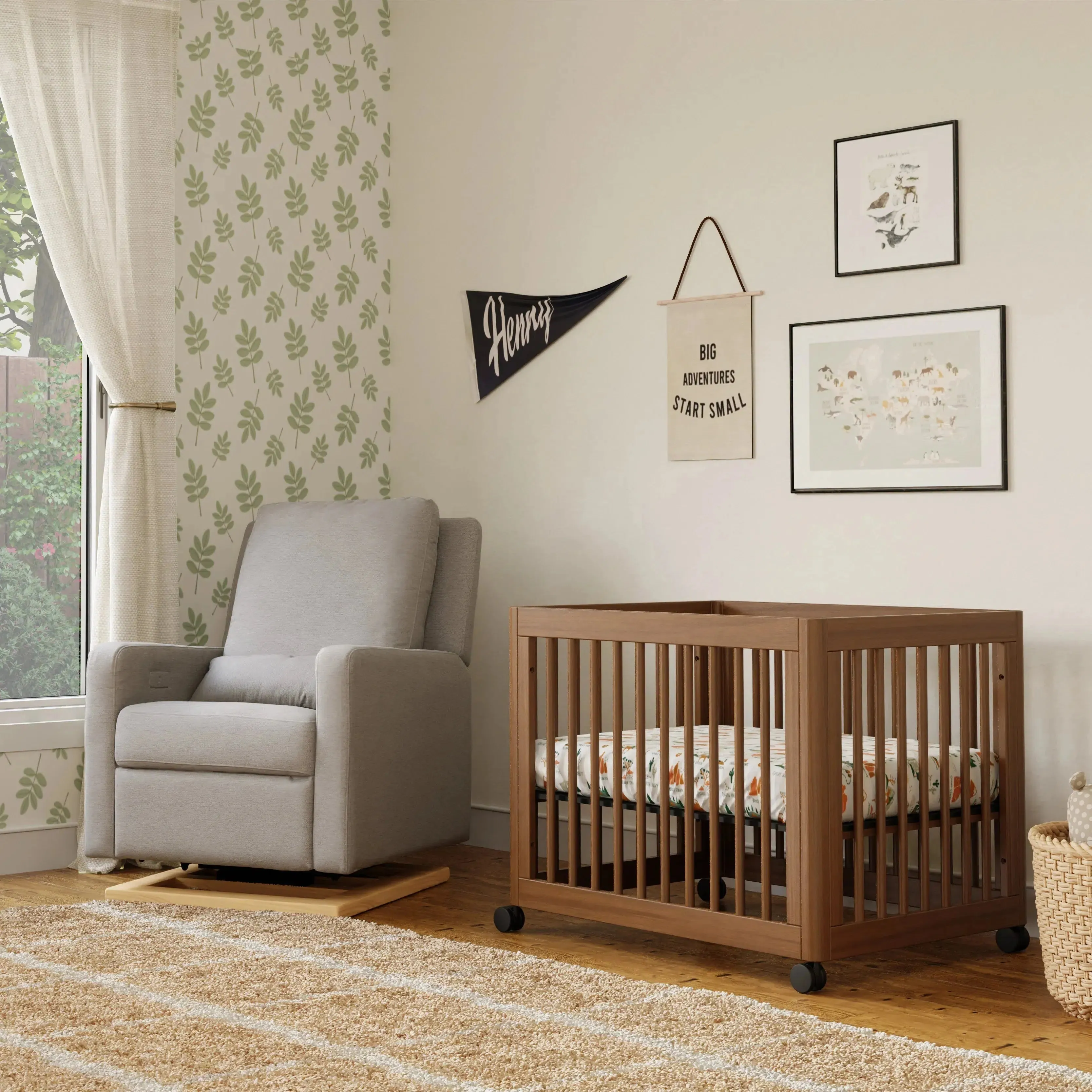 Babyletto - Yuzu Convertible Crib - Natural Walnut