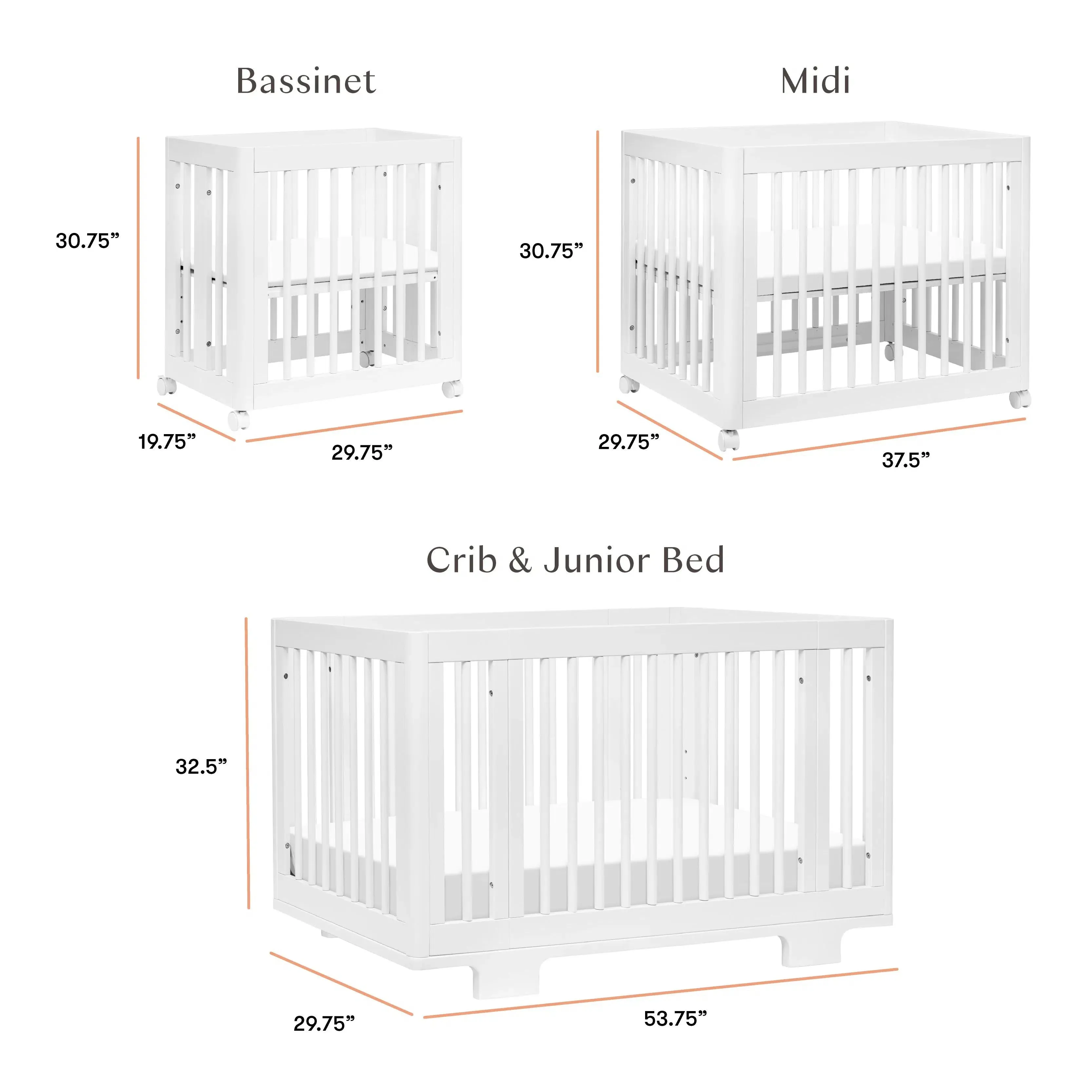 Babyletto - Yuzu Convertible Crib - White