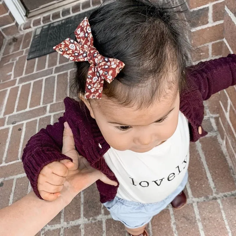 Baby's Letter Print White Short-sleeve Romper