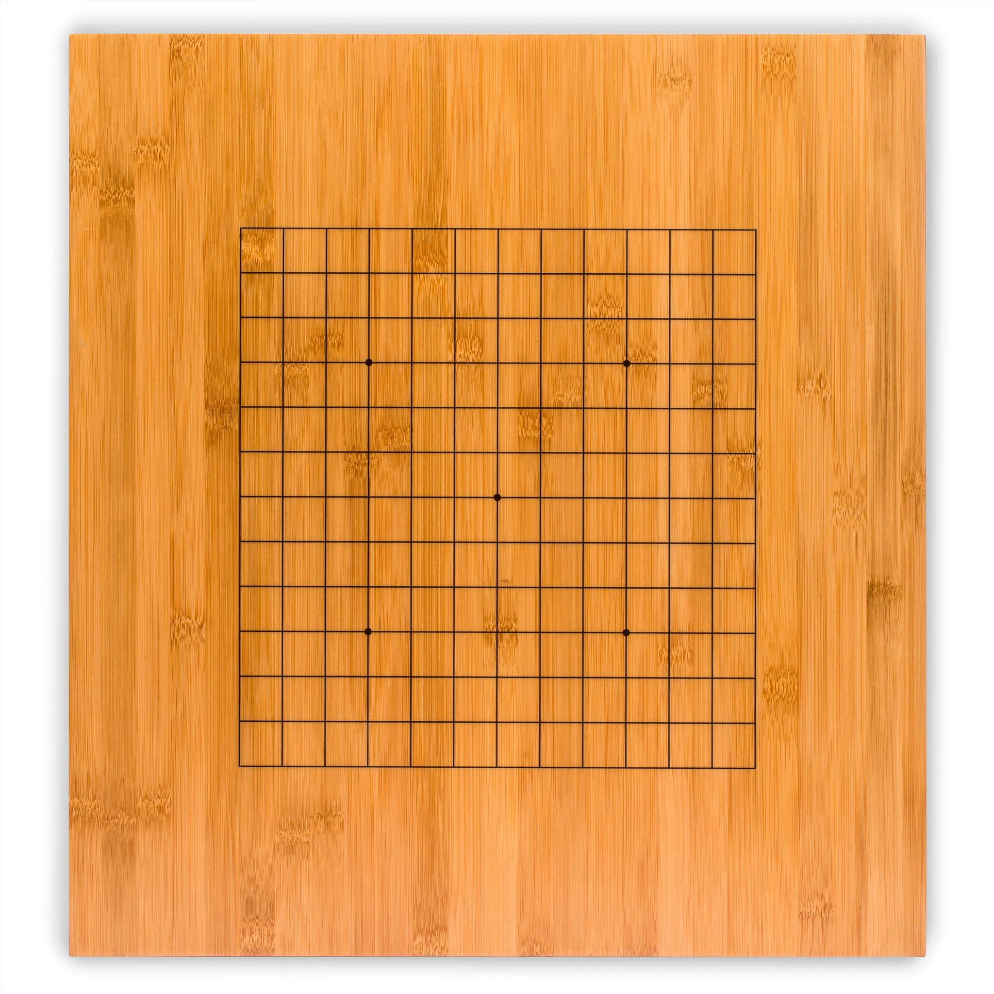 Bamboo 0.8-Inch Reversible 19x19 / 13x13 Go Game Set Board with Double Convex Melamine Stones and Bamboo Bowls