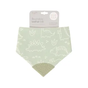 Bandana Bib with Silicone - Sage Dino