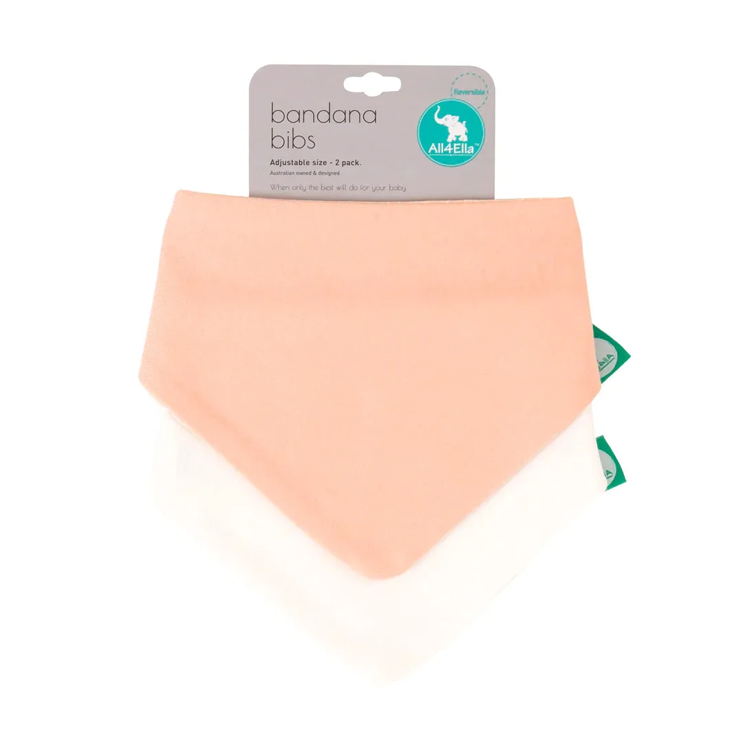 Bandana Bibs 2pk - Antique Blush