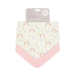 Bandana Bibs 2pk - Rainbow Dreams