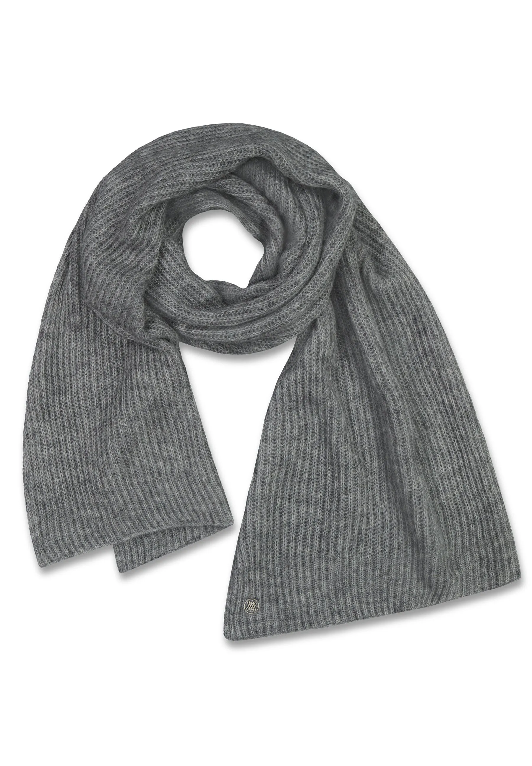 BARROW CHUNKY BEANIE & MILLER RIB SCARF SET - Grey melange