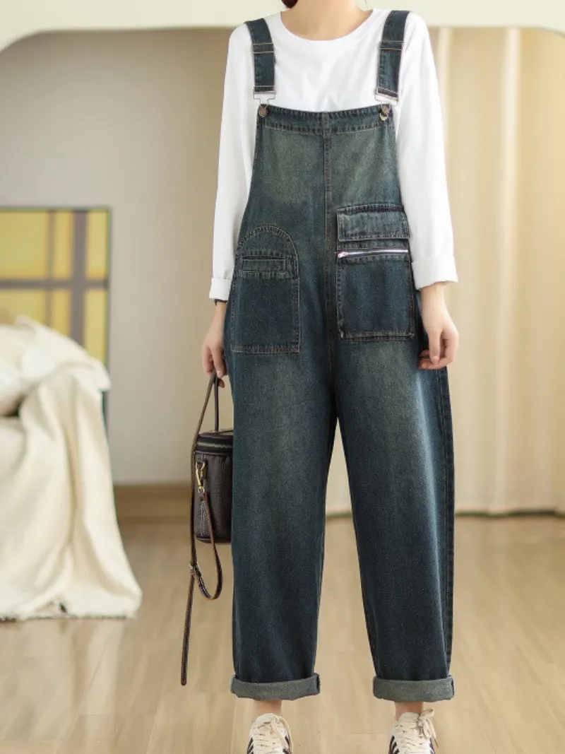 Beachy Keen Summer Women's Denim Overalls Dungarees