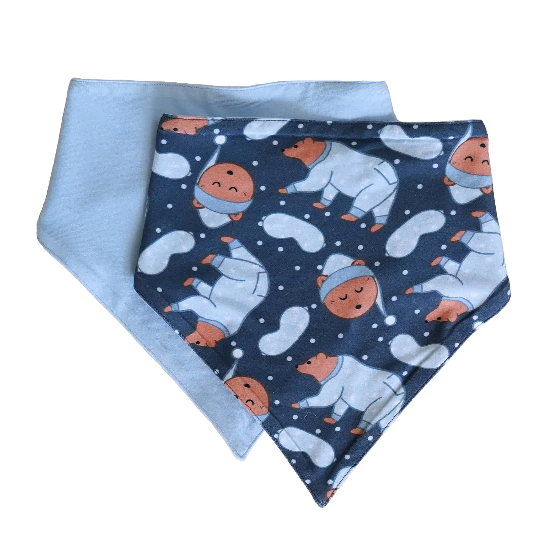 Bearly Asleep 2pc Bandana Bibs