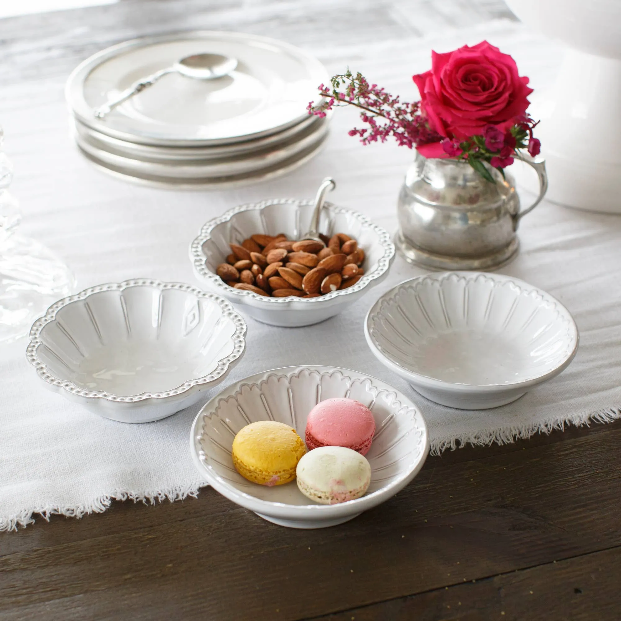 Bella Bianca Assorted Dipping Bowls - Set of 4