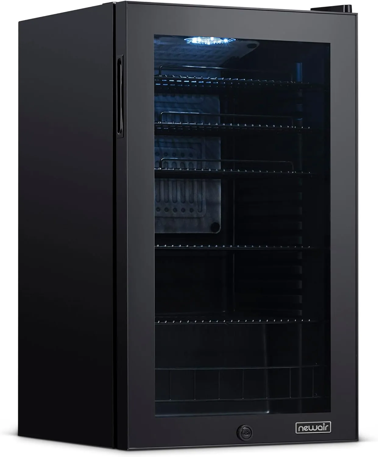 Beverage Refrigerator Cooler, 126 Cans Free Standing with Right Hinge Glass Door