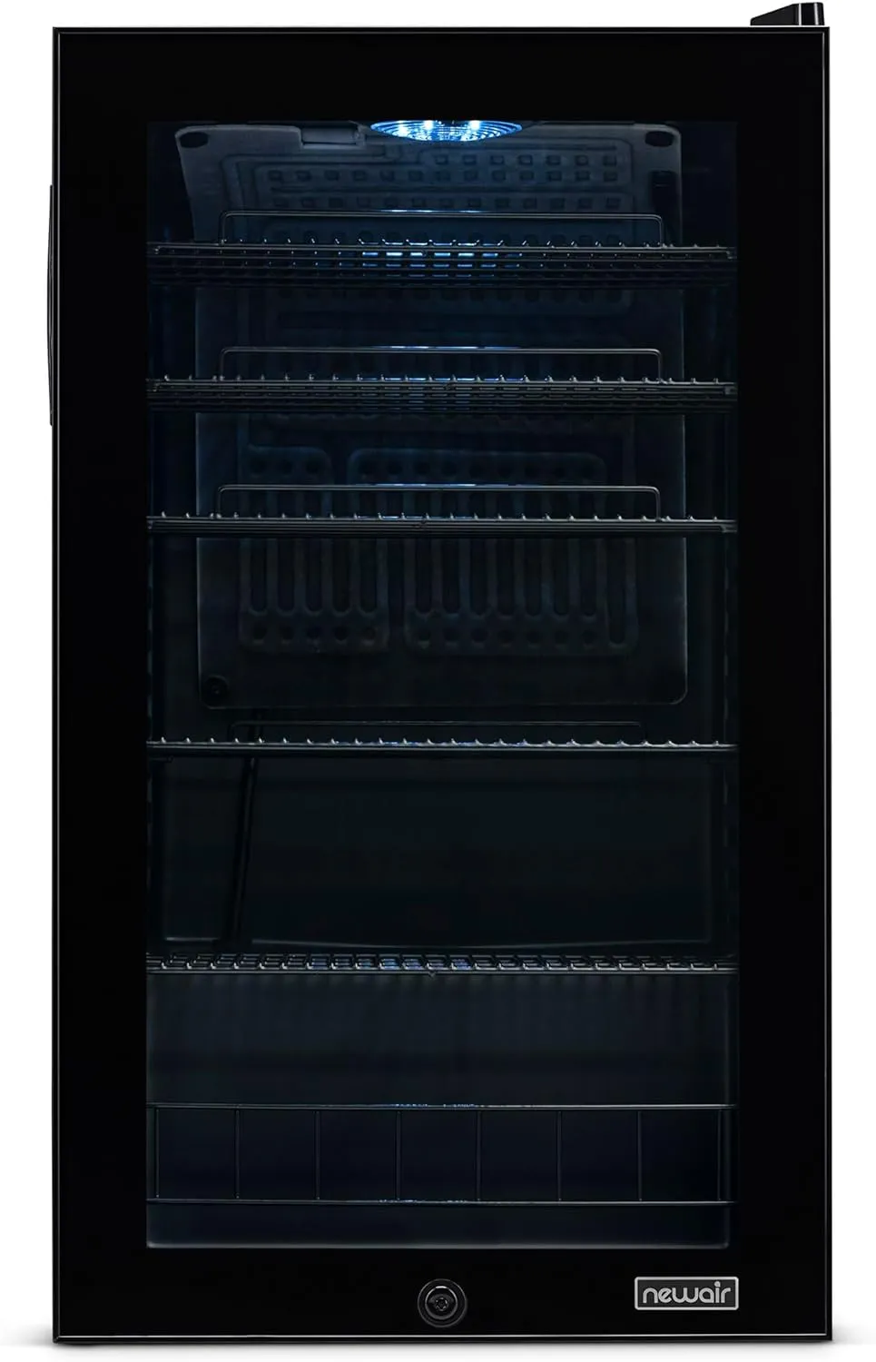 Beverage Refrigerator Cooler, 126 Cans Free Standing with Right Hinge Glass Door