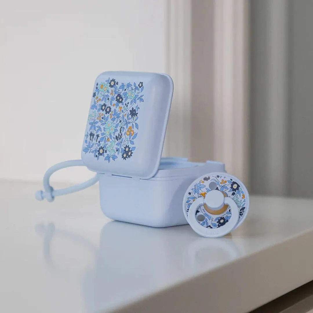 BIBS X LIBERTY Pacifier Box - Baby Blue - Camomille Lawn