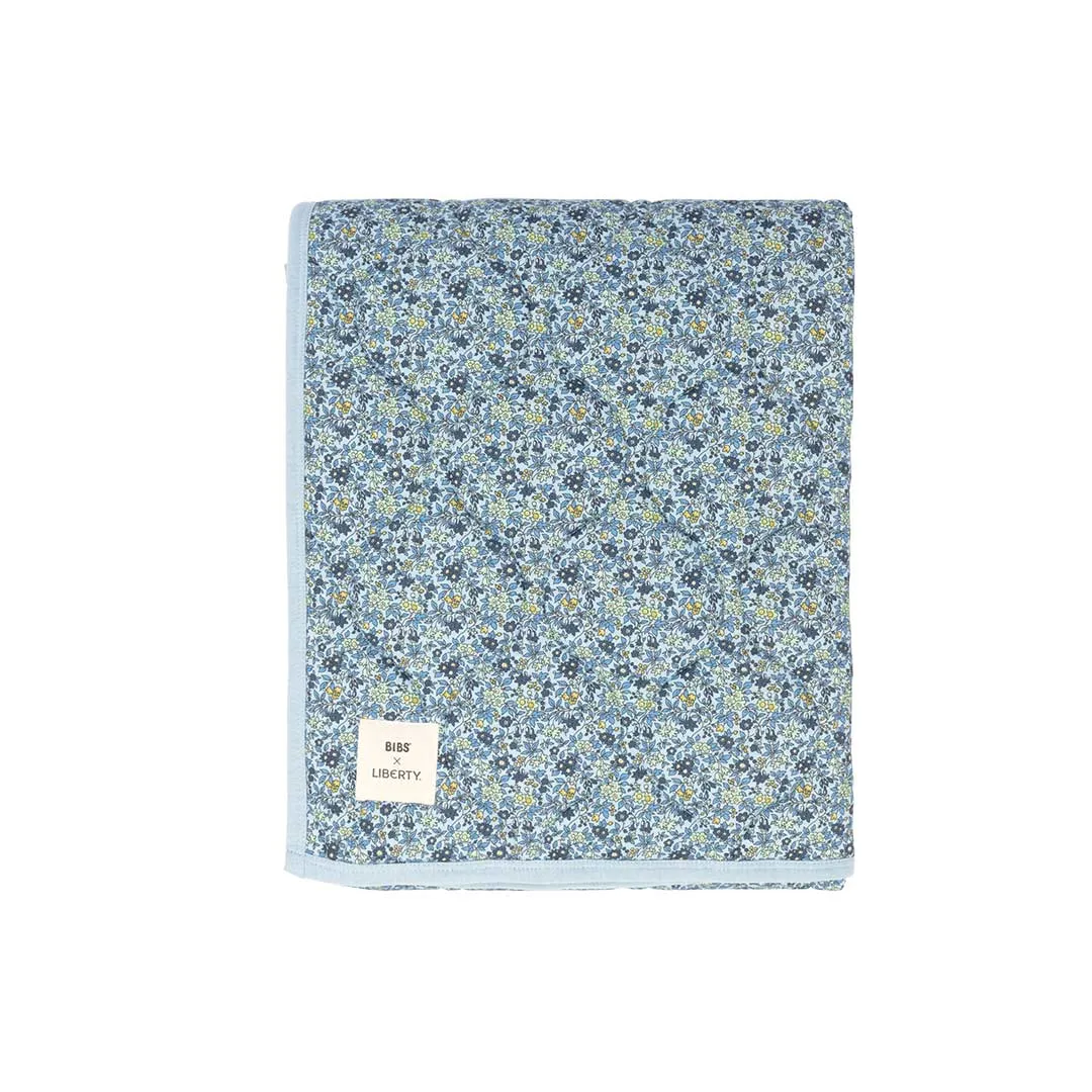 BIBS X LIBERTY Quilted Blanket - Chamomile Lawn - Baby Blue