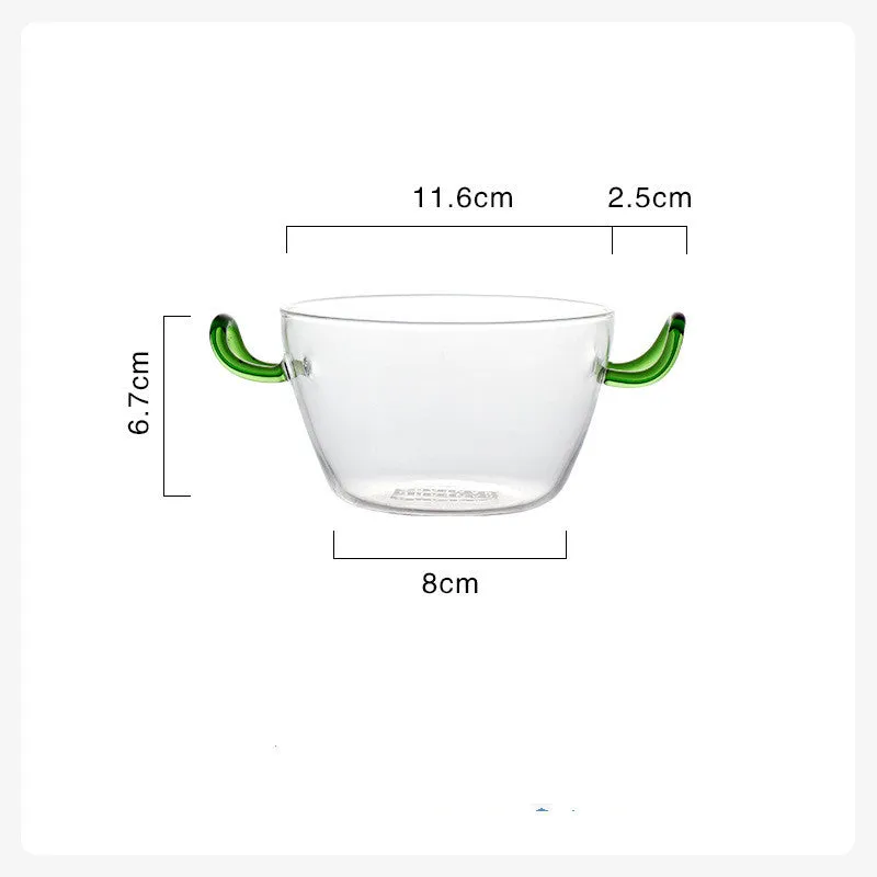 Borosilicate Heat-Resistant Glass Bowl Nordic Glass Salad Bowl