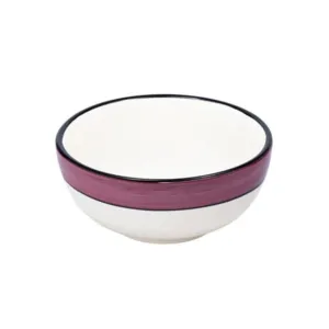 Bowl Set - Set of 4 - White & Purple | Spree Pattern