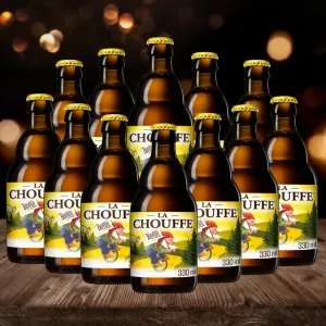 Brasserie d’Achouffe La Chouffe Belgian Blond Beer 330ml Bottles - 8.0% ABV (12 Multipack)