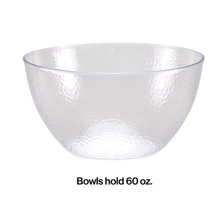 Bulk Clear Pebble 60 oz Plastic Bowls (12 per Case)