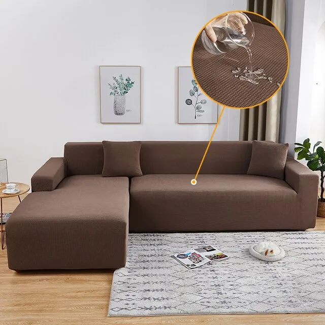 Card Brown Waterproof Sofa Cover