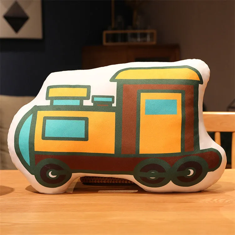 Cartoon Stuffed Vehicle Pillow | Train