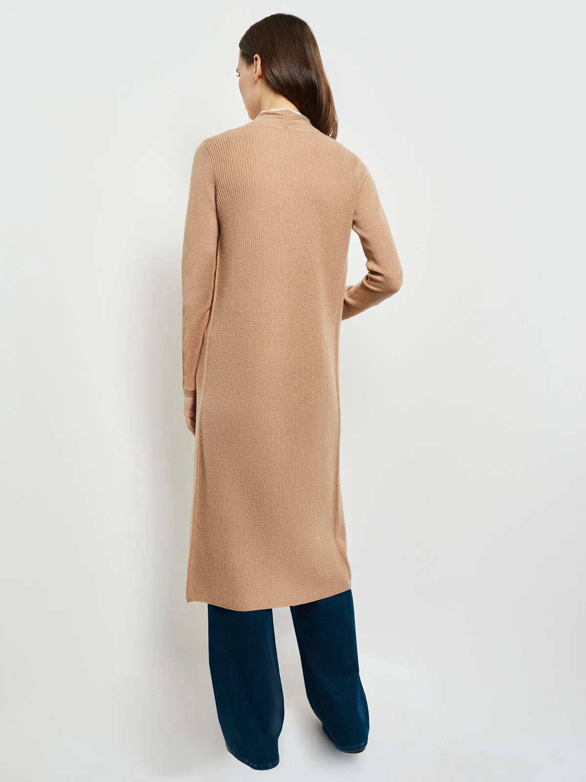 Cashmere Maxi Duster Cardigan, Natural