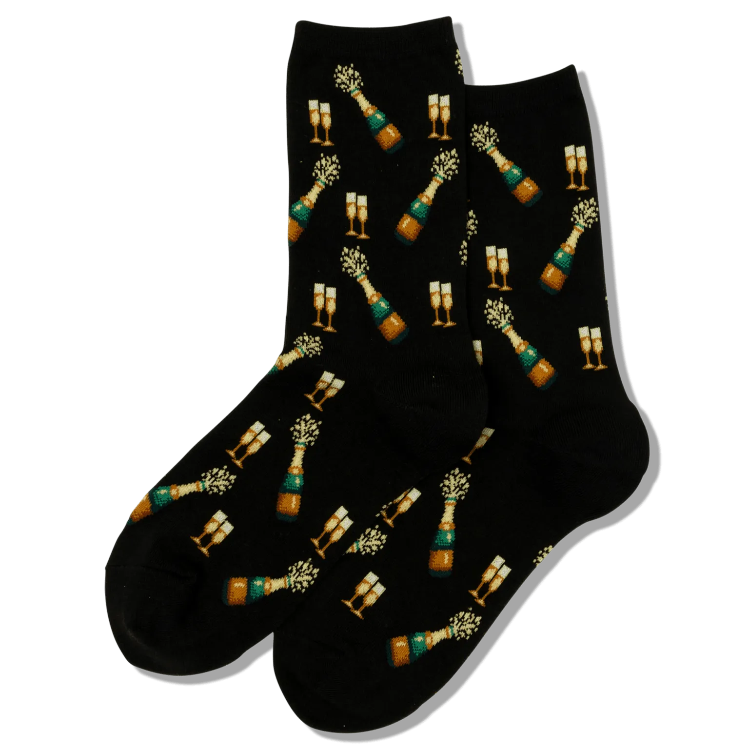 Champagne Bottles Crew Socks