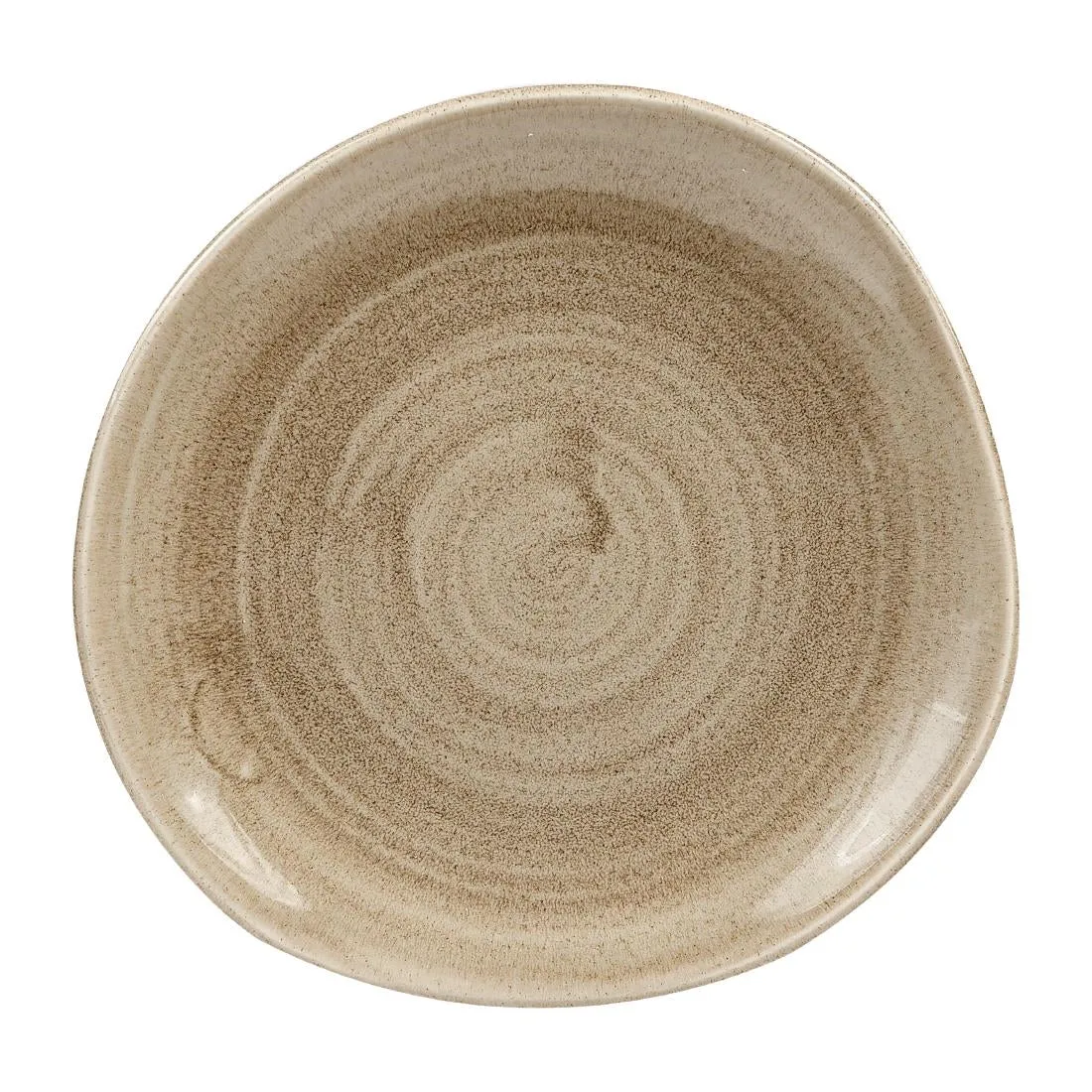 Churchill Stonecast Patina Antique Organic Round Plates Taupe 186mm (Pack of 12) - HC803