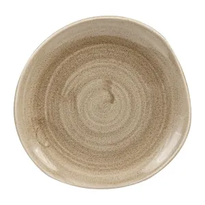 Churchill Stonecast Patina Antique Organic Round Plates Taupe 186mm (Pack of 12) - HC803