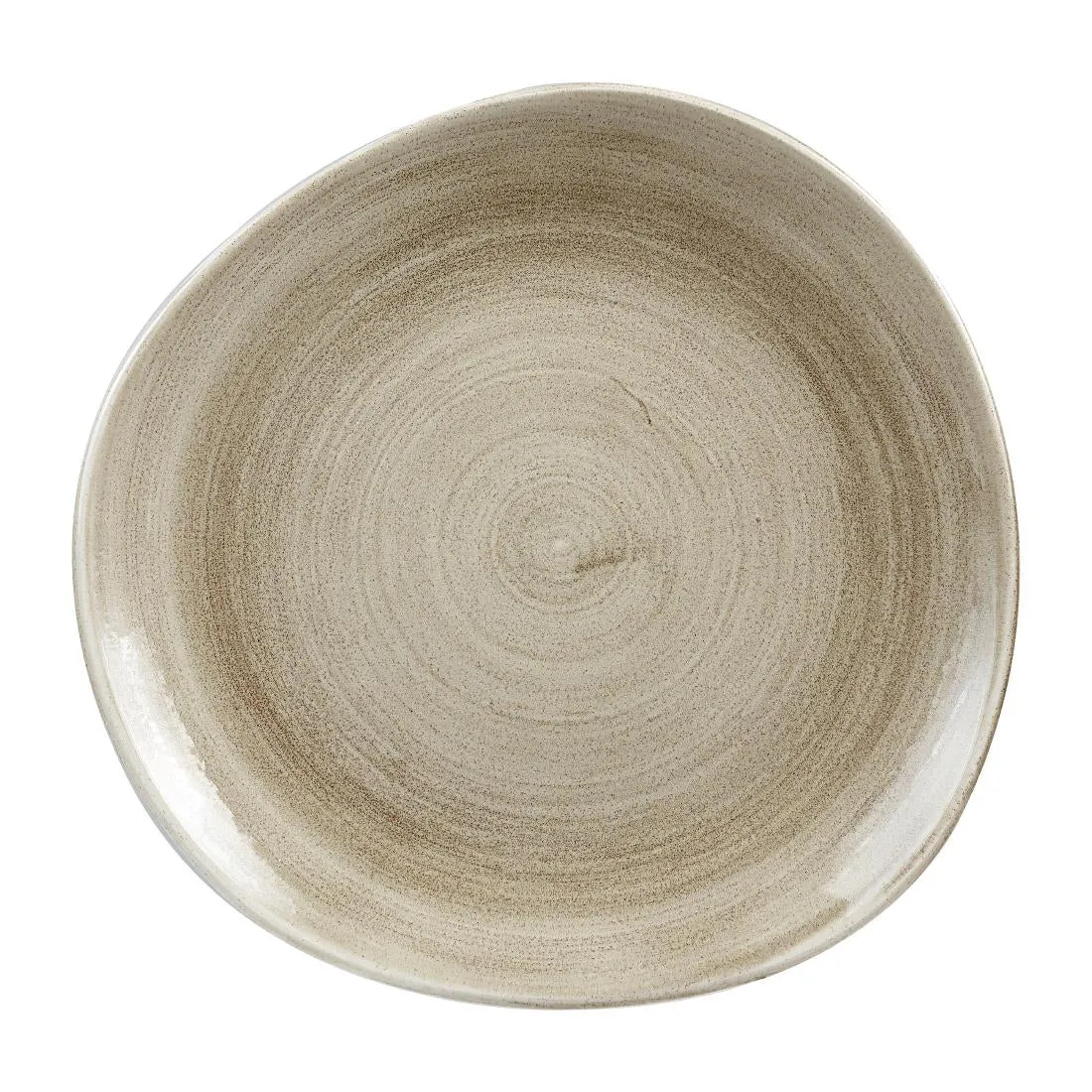 Churchill Stonecast Patina Antique Organic Round Plates Taupe 286mm (Pack of 12) - HC800