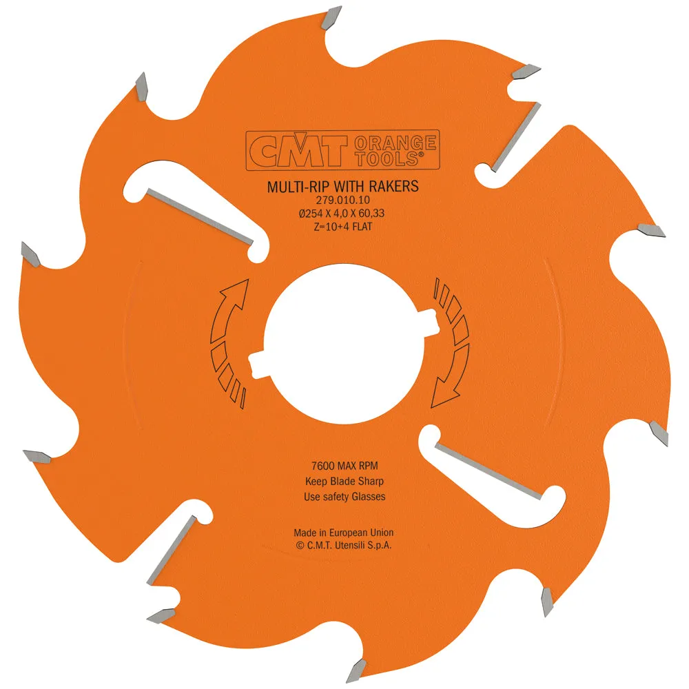 CMT Orange Tools 279.012.12 MULTI-RIP W/RAKERS 12”x0.157’’/0.098’’x2-3/8’’  T=12 4 FLAT