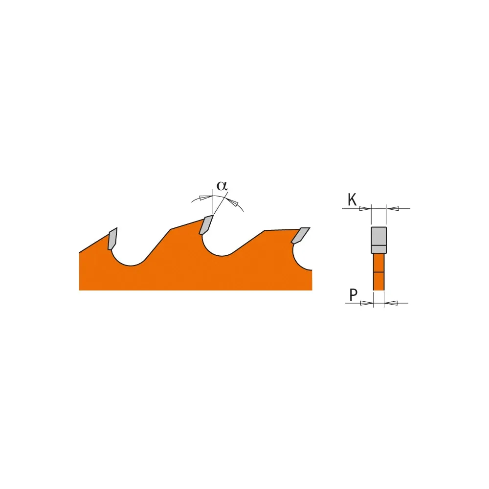 CMT Orange Tools 279.012.12 MULTI-RIP W/RAKERS 12”x0.157’’/0.098’’x2-3/8’’  T=12 4 FLAT