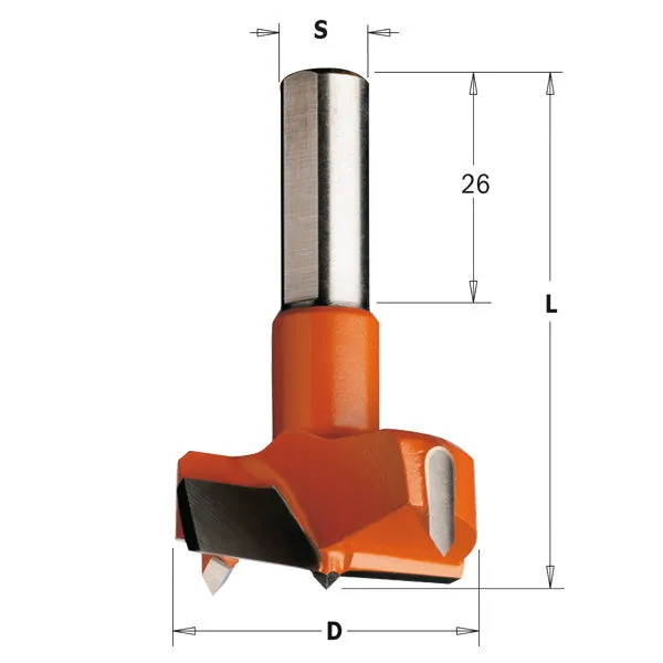 CMT Orange Tools 317.250.11 HINGE BORING BIT 25x57.5mm  RH