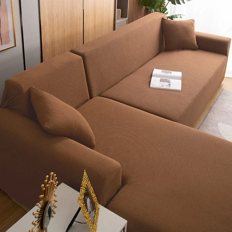 Coffee - 100% Waterproof and Ultra Resistant Stretch Armchair and Sofa Covers - The Sofa Cover House