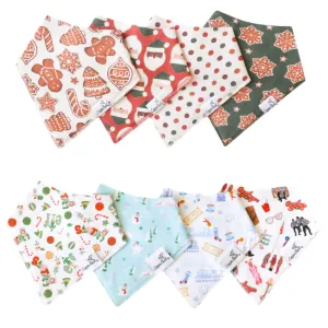 Copper Pearl - Baby Bandana Bib Set of 4 - Holiday Styles