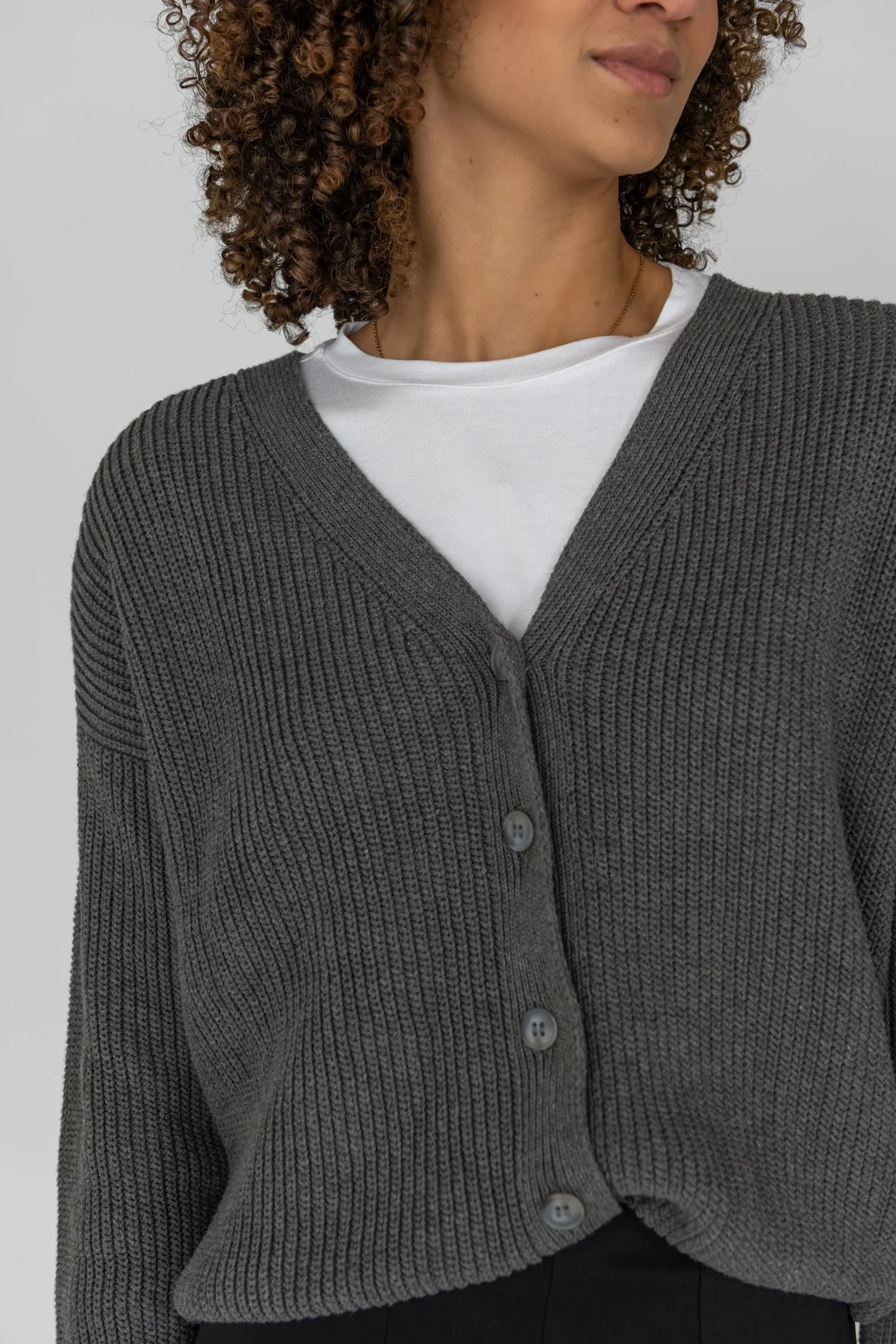 Cotton Cardigan Grey