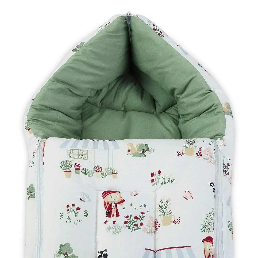 Cotton Carrier Nest cum sleeping bag, Scarlet ( Newborn - 3 Months)