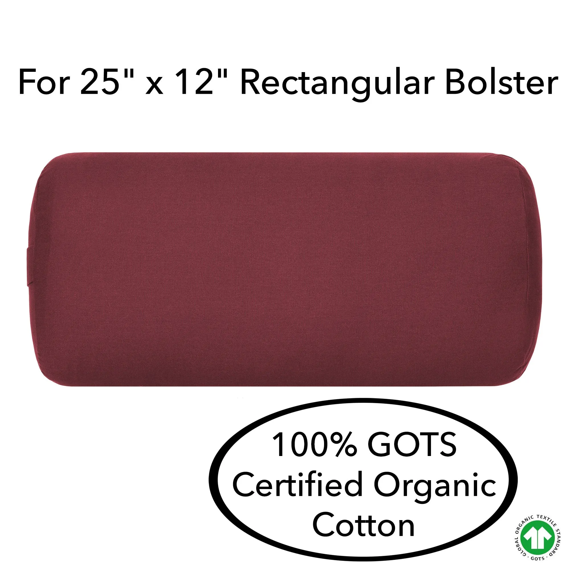 Cotton Replacement Cover for 25 x 12 Rectangular Bolster