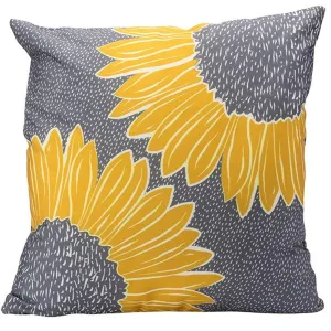 David Mason 40cm Grey Artisan Flower Cushion