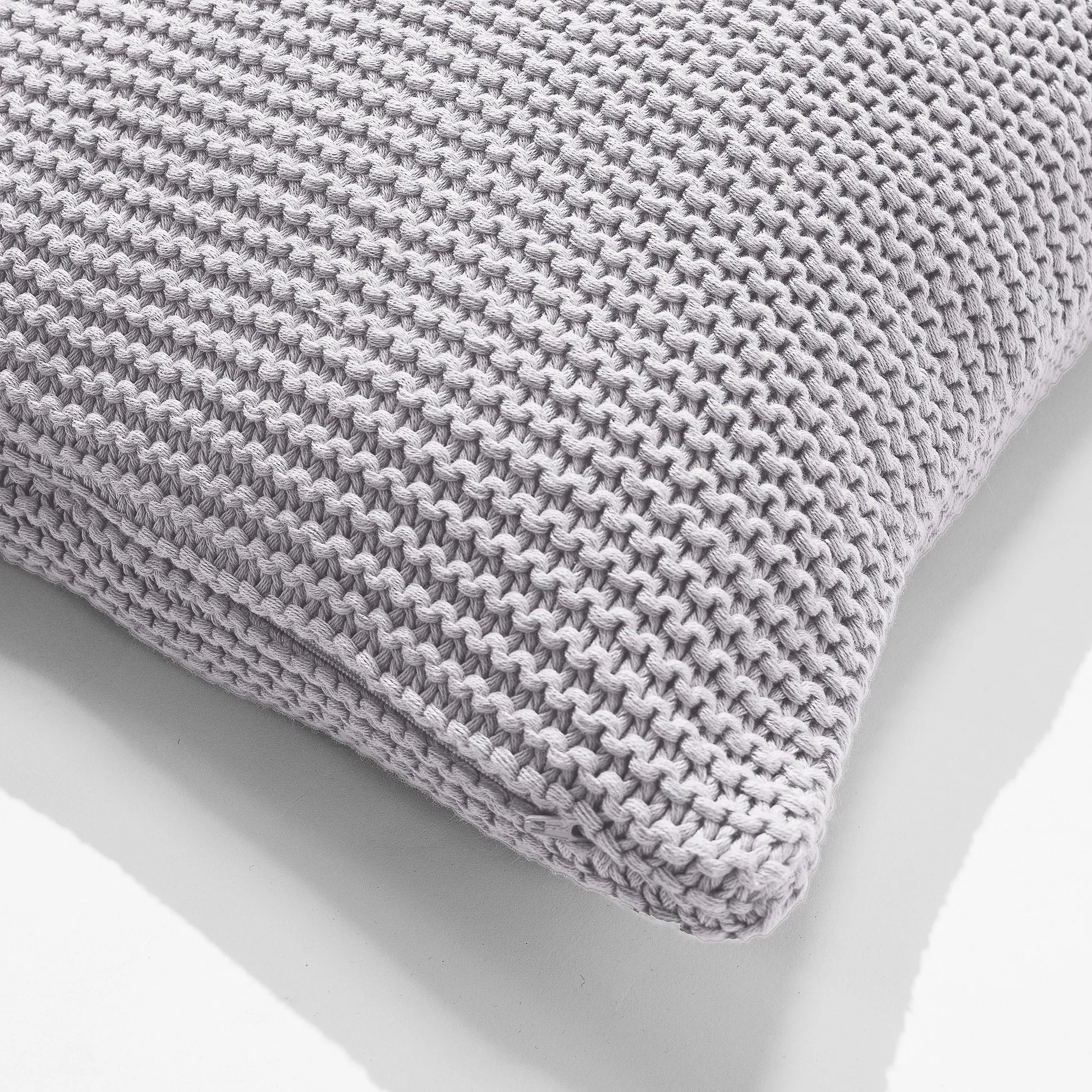 Decorative Cushion Cover 47 x 47cm - Ellos Knitted Light Grey