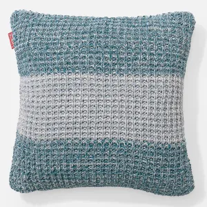 Decorative Cushion Cover 47 x 47cm - Knitted Chester Blue