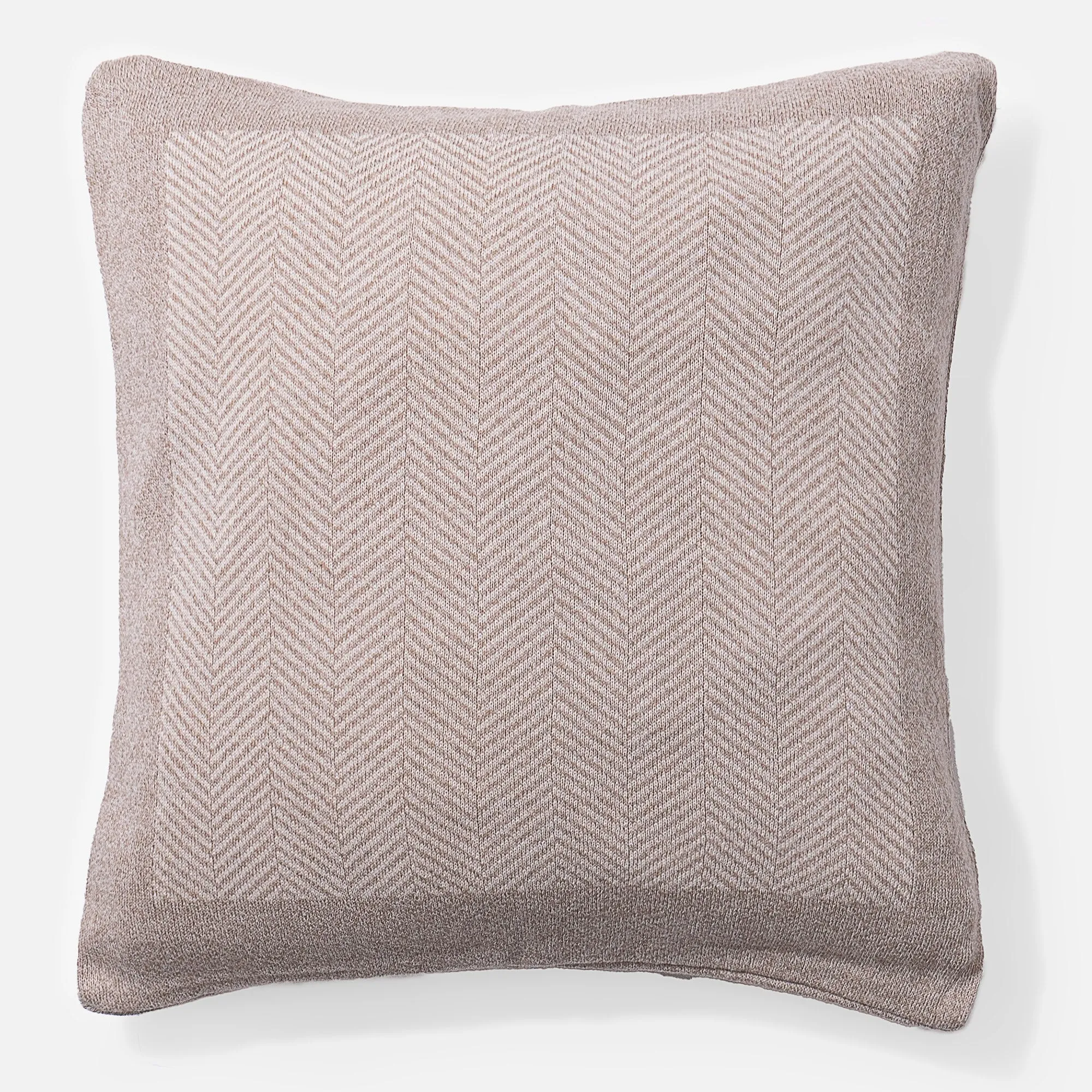 Decorative Cushion Cover 47 x 47cm - Knitted Herringbone Stone