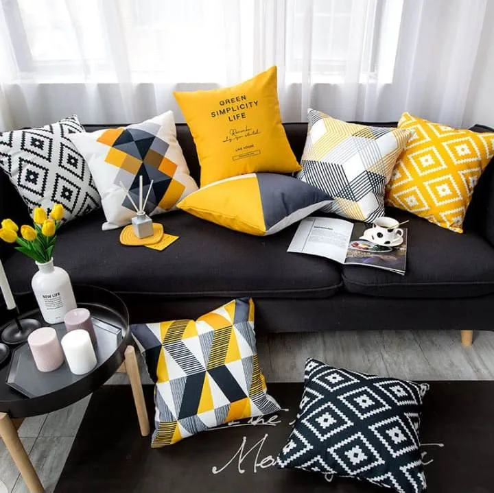 Digital Printed Cushions Assorted 8 PCs- Simplicity