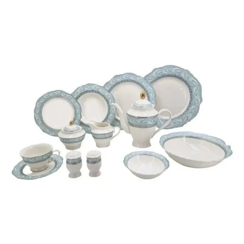 Dinner Set Light Blue (47pcs Set)