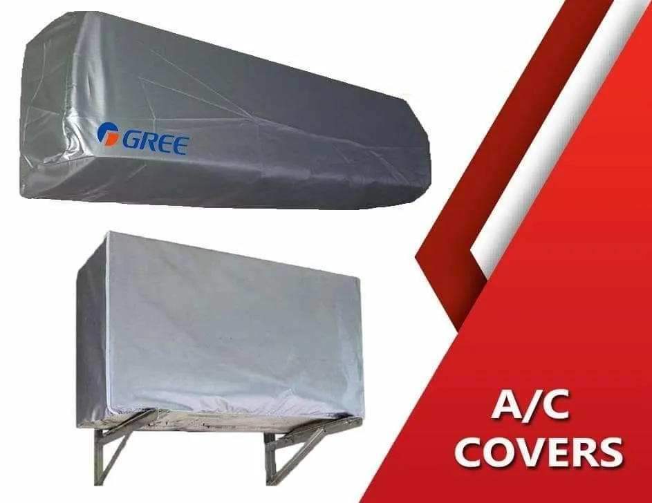 Dustproof & Waterproof AC Cover - (Inner Outer Unit Set) - Silver Grey