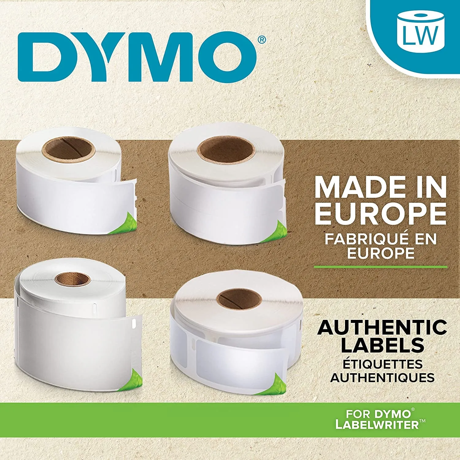 DYMO Authentic Labelwriter Large Shipping Labels/Name Badges | 54 Mm X 101 Mm | Self-Adhesive | Roll of 220 Easy-Peel Labels | for Labelwriter Label Makers | Made in Europe