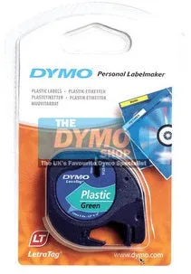 DYMO TP 12MMX4M LT PLASTIC GRN