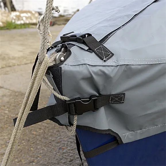 Enterprise Dinghy Deck Cover - Tailored, Waterproof Overboom Boat Cover - Grey (126G)