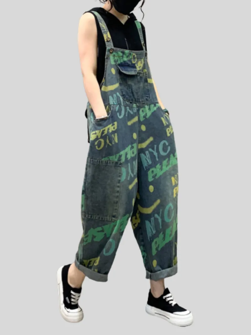 Feel The Moment Denim High Waist Overall Dungarees