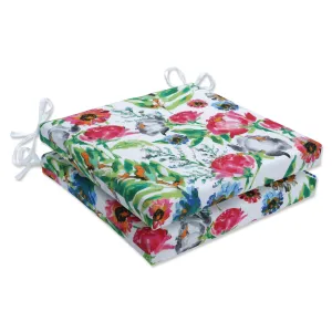 Flower Mania Petunia Squared Corners Seat Cushion 20X20X3 (Set Of 2)