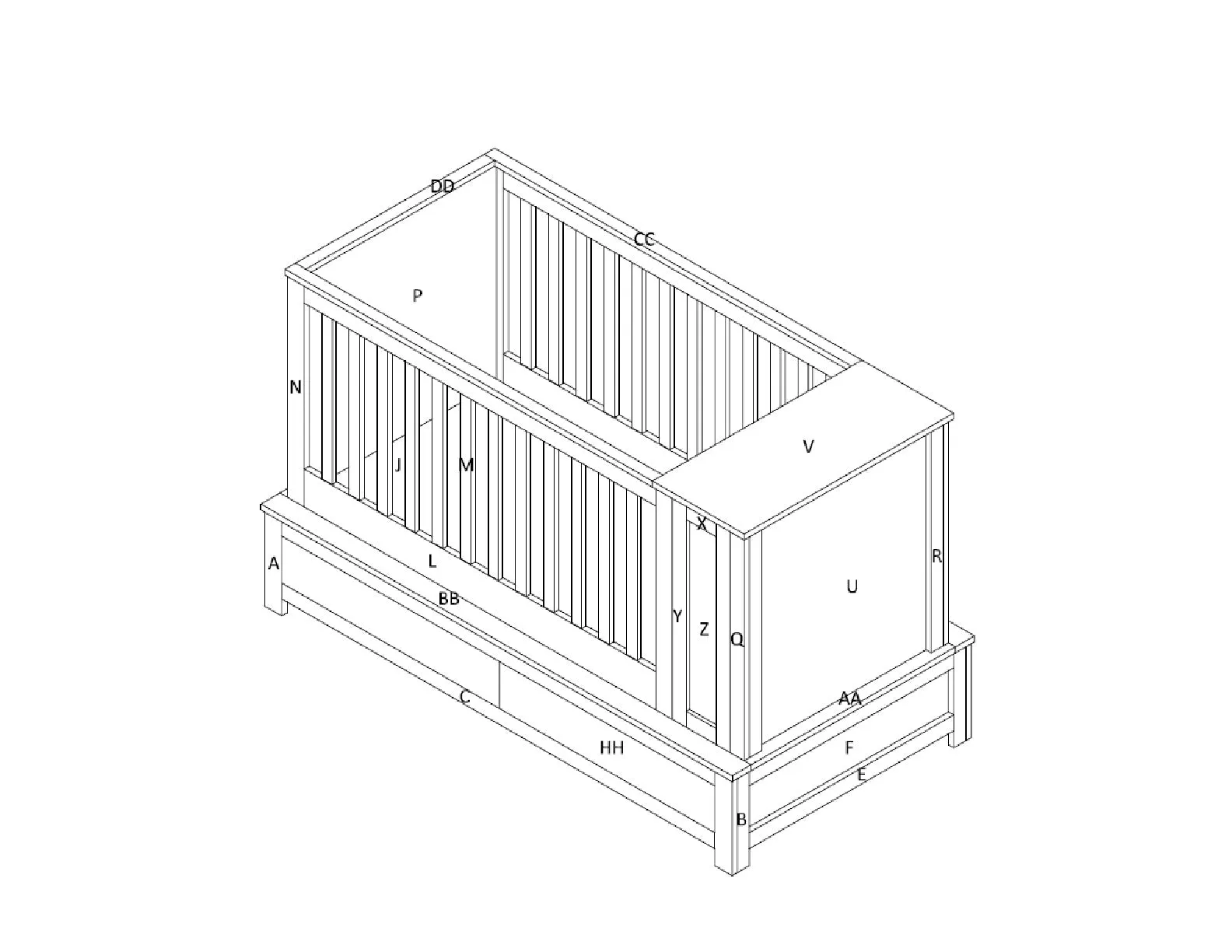 Free Baby Crib Plans DIY Newborn Bed Sleeper Storage Nursery Furniture Build Our Own