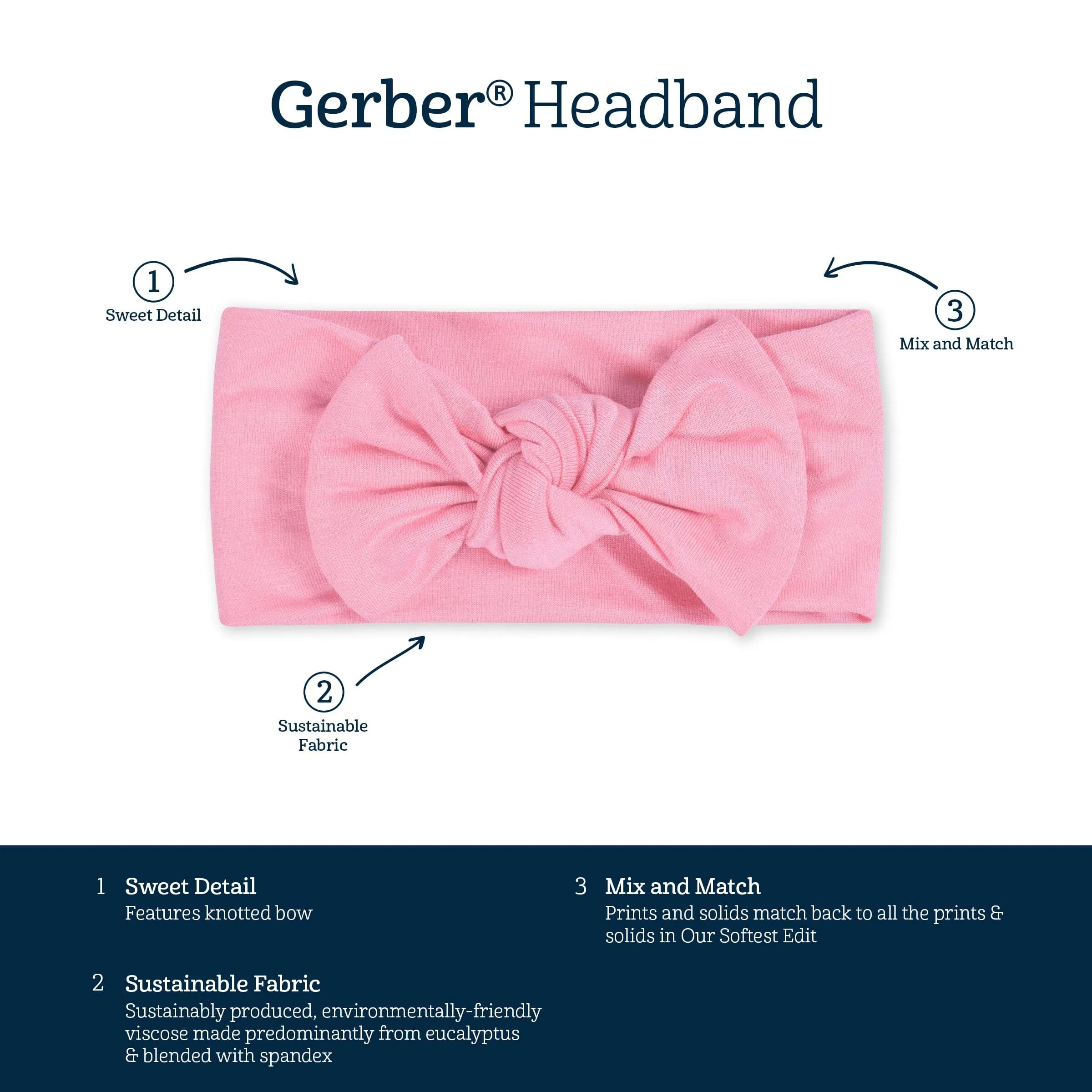 Girls Pink Lemonade Buttery Soft Viscose Made from Eucalyptus Headband