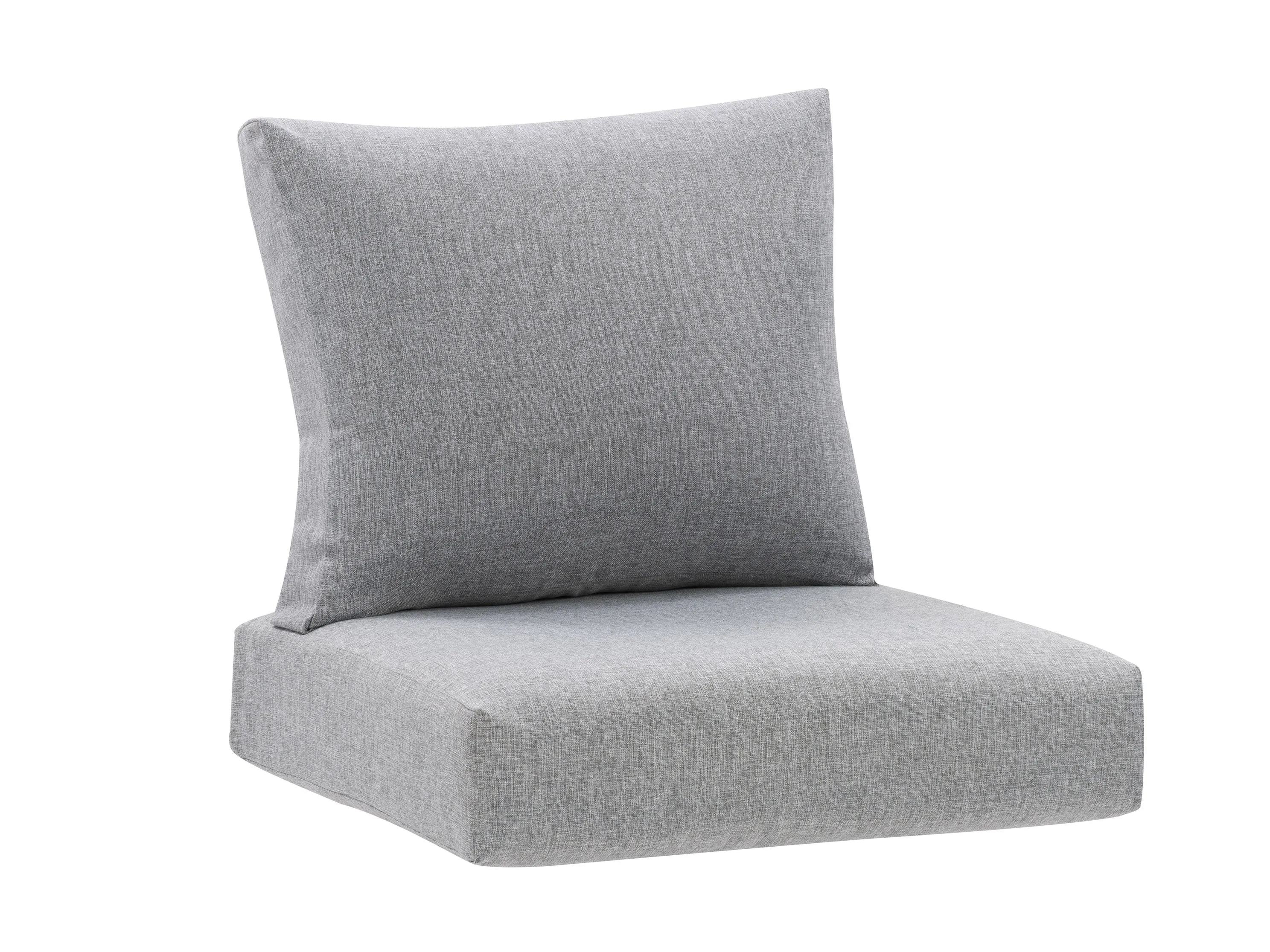 Grey Single Chair Replacement Patio Cushion Set 2pc