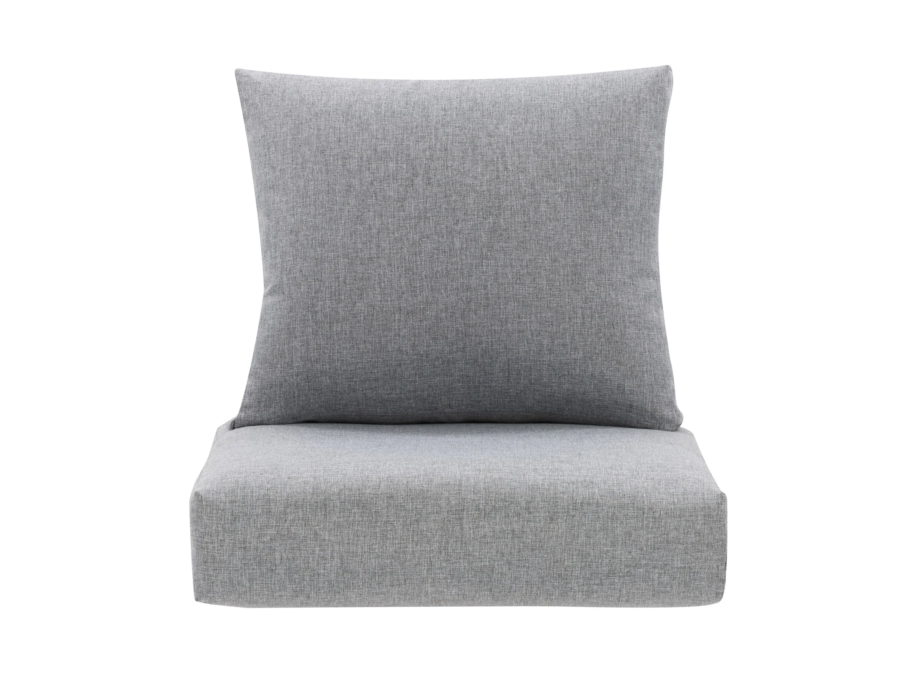 Grey Single Chair Replacement Patio Cushion Set 2pc